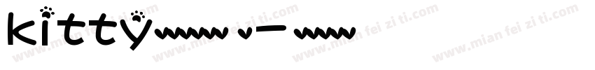 kitty猫咪手机字体 版字体转换